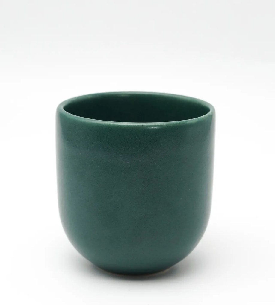 Pahar Cafea Novum Verde Emerald 250ml (Glazurat Manual)