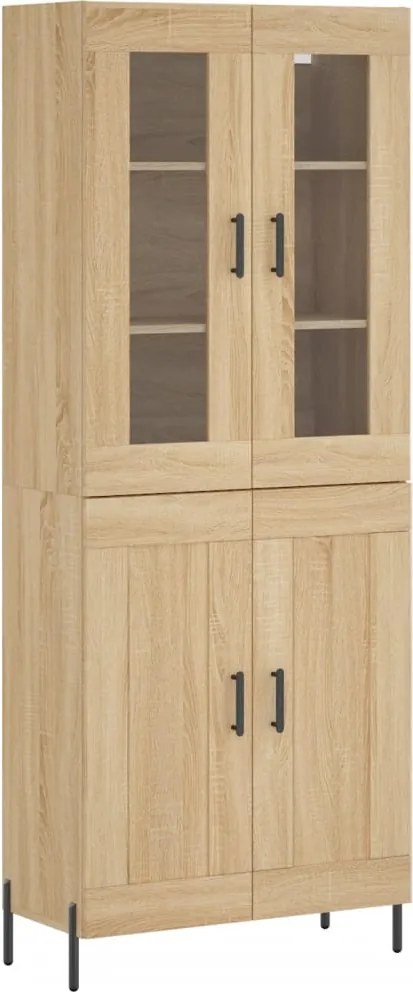 vidaXL Dulap înalt, stejar sonoma, 69,5x34x180 cm, lemn compozit