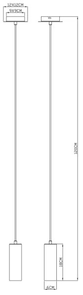 Lustră pe cablu ROBBY 1xGU10/35W/230V neagră Globo 57911HB