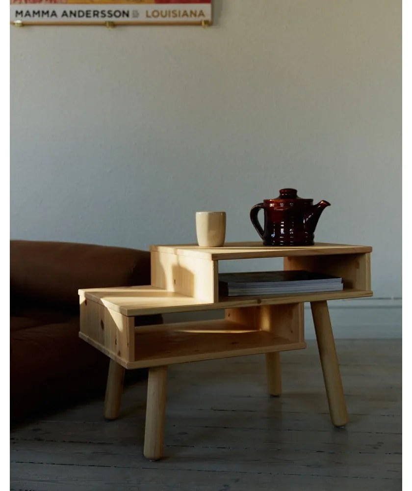 Masă de cafea din lemn de pin Karup Design Hako, negru