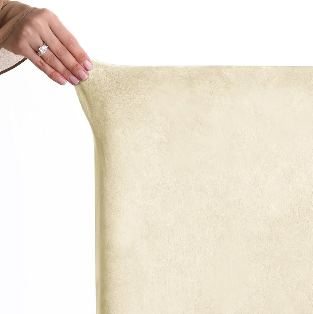 Restilo Husă pentru scaun Sento crem, 48 x 48 x 58+ 10 cm, set de 6 bucăți