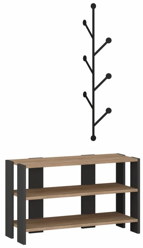 Set Cuier Hol si Dulap Pantofi Manic, Antracit
