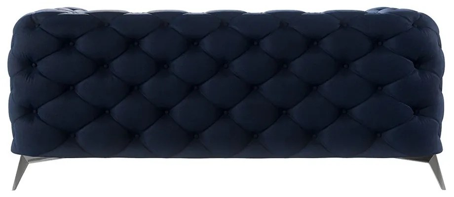 Canapea albastru-închis cu tapițerie din catifea 185 cm Chelsea – Ropez