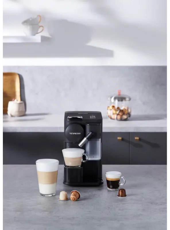 Espressor cu capsule DeLonghi EN510B, 1450W, 19 bar, 1 l, Nespresso, Auto shut-off, Negru