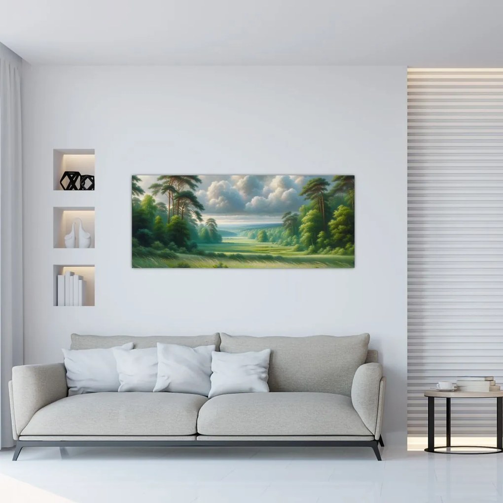 Tablou - Peisaj verde (120x50 cm)