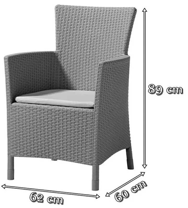 Set mobilier de grădină pentru balcon Iowa II cu masă Luzon grafit