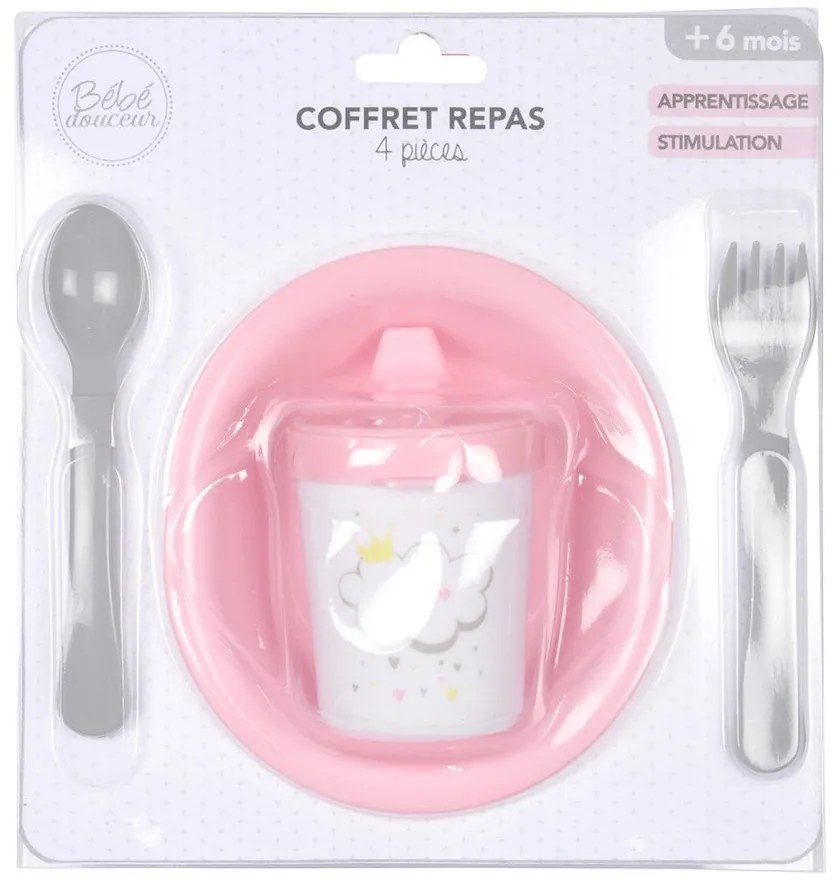 Set de veselă pentru copii 4 buc. din plastic Cloud – Bébé Douceur