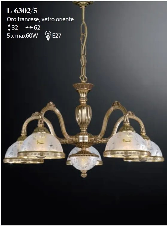 Candelabru clasic cu 5 brate design italian realizat manual 6302