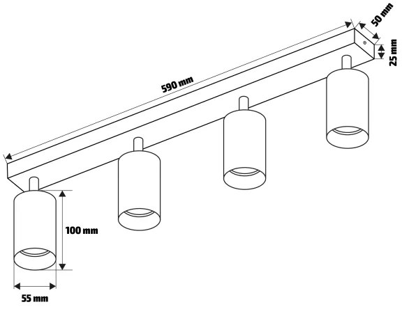 Brilagi SELE Spot LED RGBW reglabil 4xGU10/4,8W/230V alb