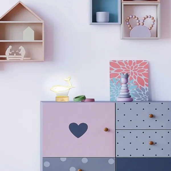 Veioză LED de masă pentru copii AKALI LED/2W/5V 3000K fag delfin Rabalux 76002