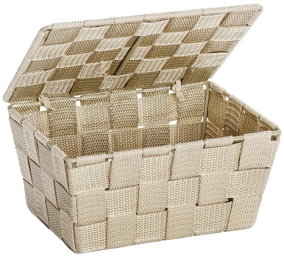 Coș cu capac pentru depozitare ADRIA, WENKO, bej