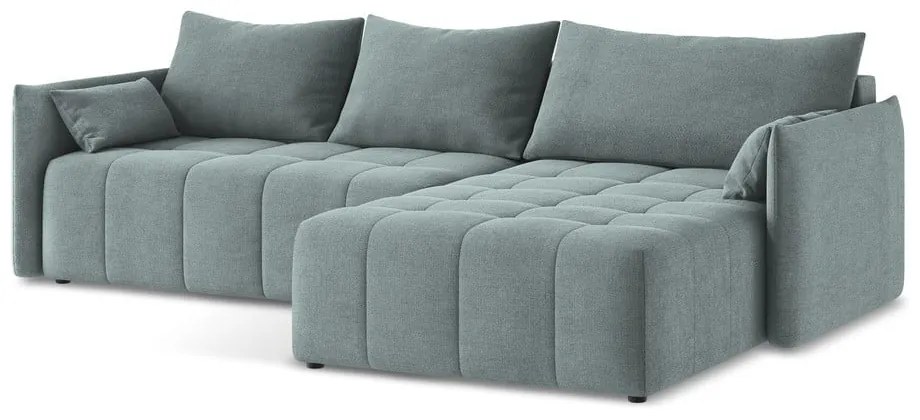 Colțar albastru extensibil/cu spațiu de depozitare (cu colț pe partea dreaptă/cu șezlong) Moku – Makamii