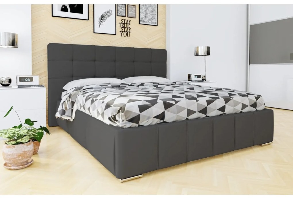 Pat matrimonial140 cm Kendrick (piele ecologică Soft 020). 1058287
