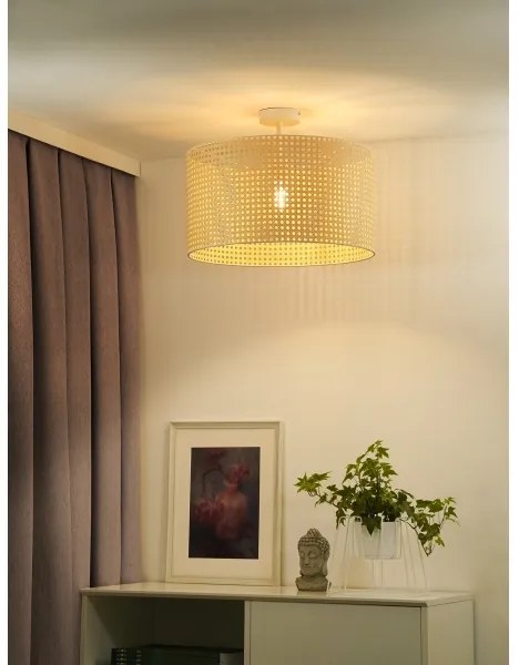 Lustră aplicată ROLLER Duolla RATTAN 1xE27/15W/230V d. 45 cm bej