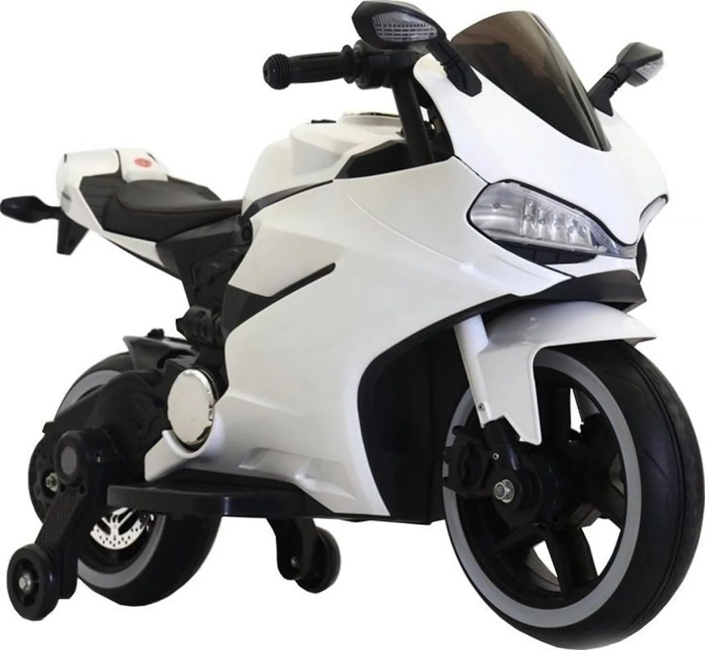 Motocicleta Electrica cu Acumulator Pentru Copii NOVOKIDS™ Napoleon Premium Motor, 3-7 ani, max 30 kg, Cu Sunete si Lumini LED, sa din piele,