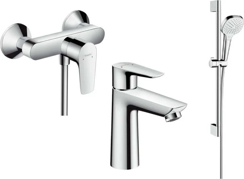 Set baterie de duș Hansgrohe Talis E 71760000, baterie lavoar Hansgrohe Talis E 71710000, 26582400