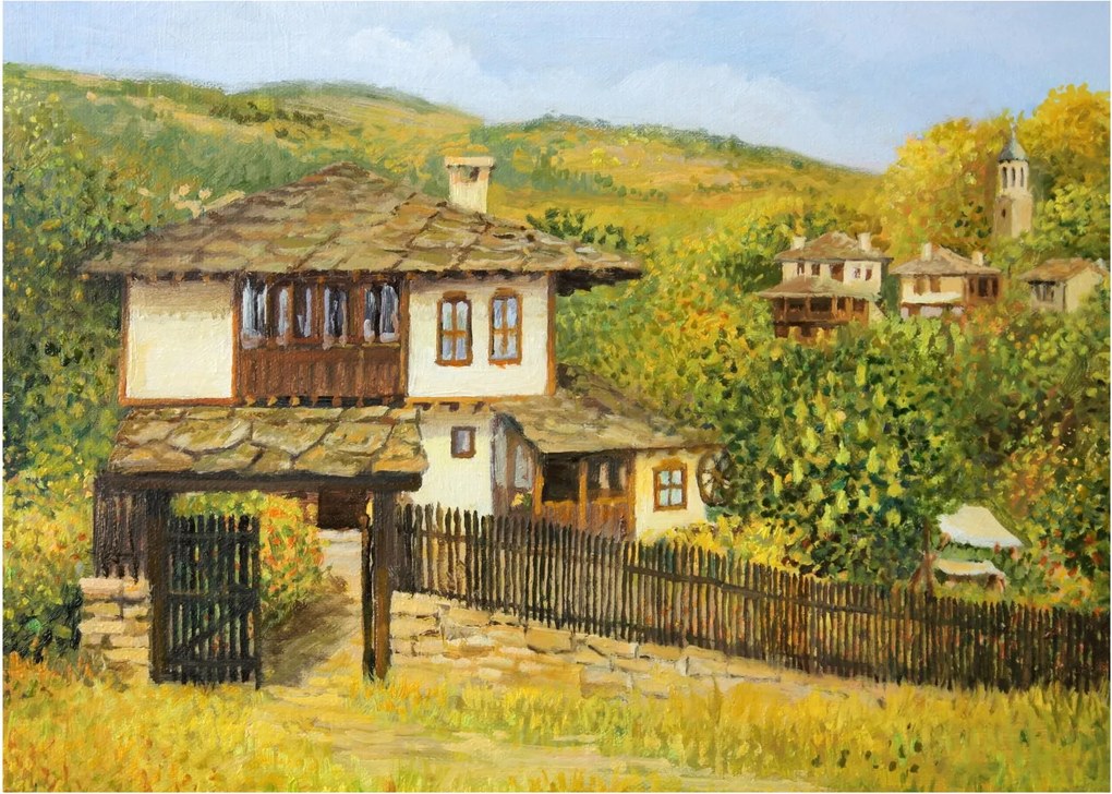 Tablou - Cabane în timpul verii (70x50 cm)