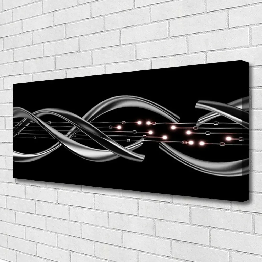 Tablou pe panza canvas Abstract Art Argintiu Negru