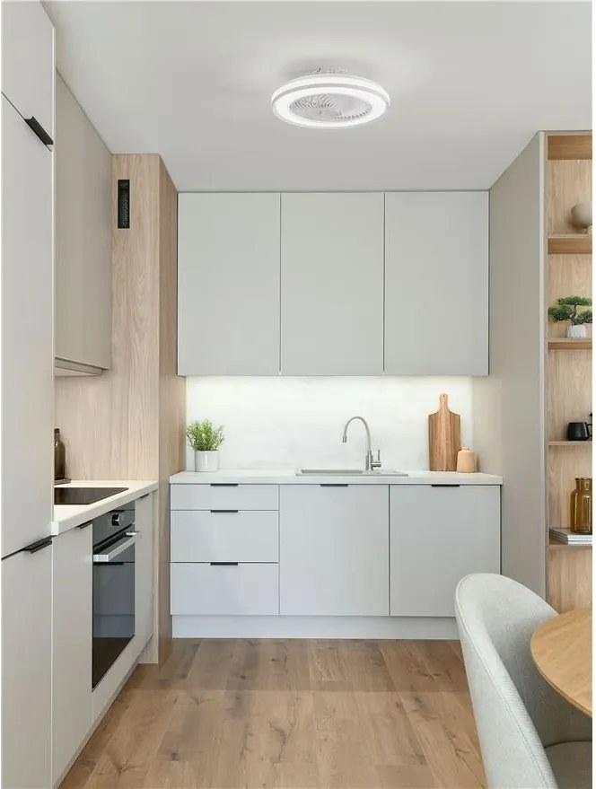 Lustra LED cu ventilator si telecomanda ORYA