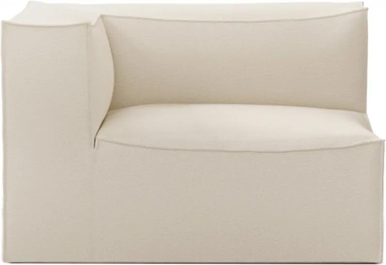 Modul canapea alb antic din bumbac si poliester 119 cm Catena Armrest Left Dry Ferm Living