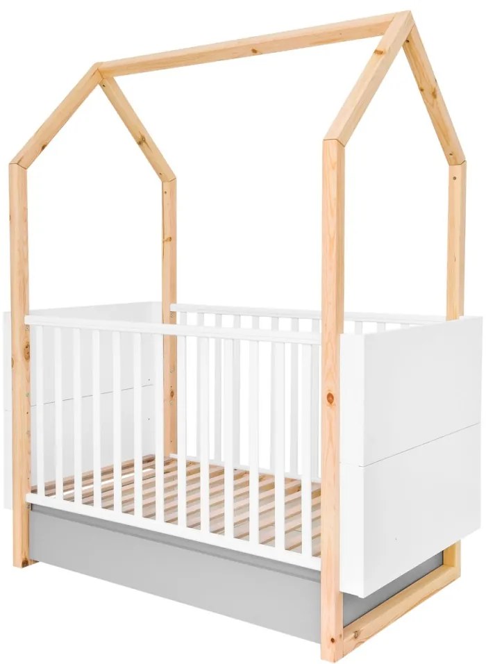 Pat copii casuta Pinette 70x140 cm