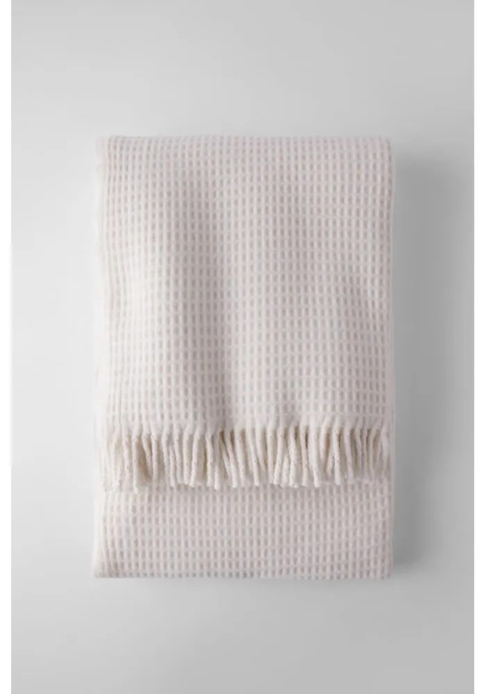 Pled Euromat Waffel Cream, 140 x 180 cm, crem