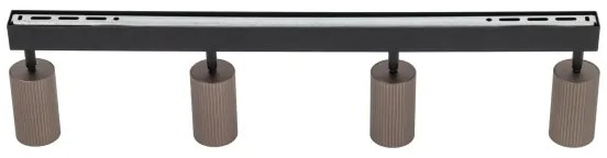 Spot TUNE, 4x GU10/10W/230V, negru/maro