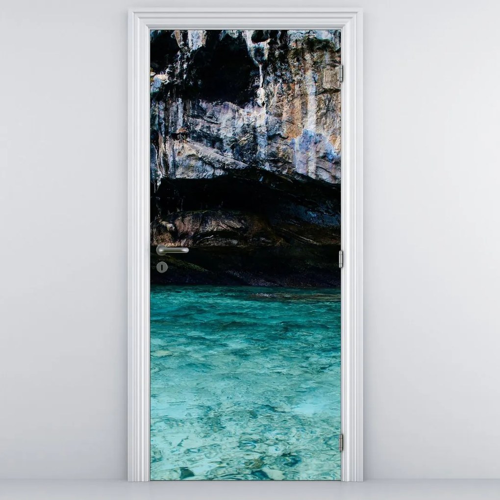 Fototapet pentru ușă - Apa și pietre (95x205cm)