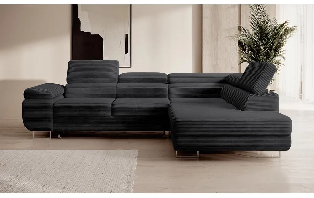 Colțar Stiletto (D) (negru + argintiu). 1099687