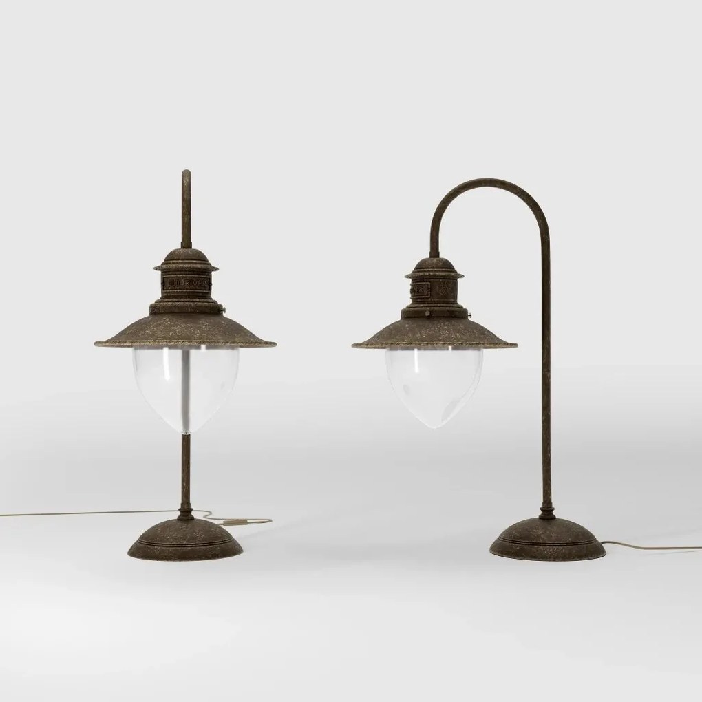 Lampa de masa stil nautic din alama si sticla Al Mare