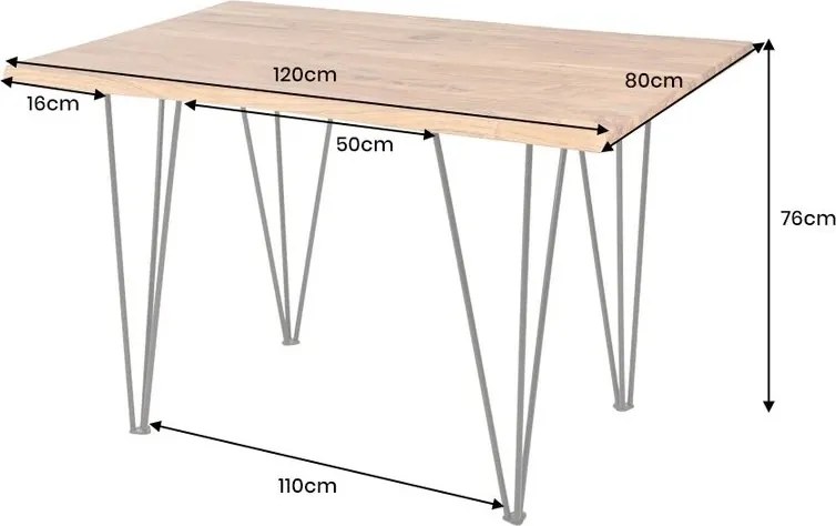 Masa/ Birou design industrial Mammut 120cm A-6540608 VC