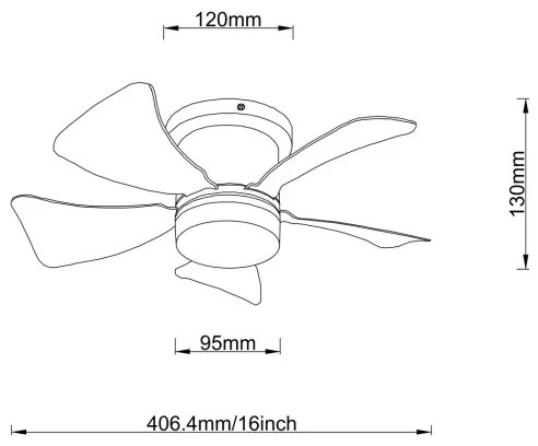 Globo 03609B - Ventilator de tavan LED HINES dimabil 10W/230V 3000-6500K +telecomandă