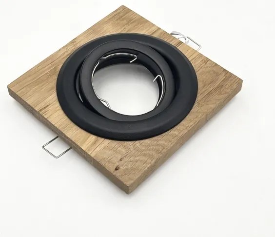 Spot încastrat TOBBY 1xGU10/20W/230V 11,5x11,5 cm stejar/negru