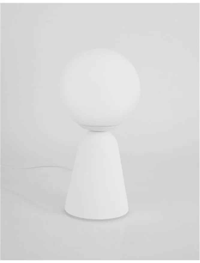 Veioza, lampa de masa design modern ZERO gips alb NVL-9577011
