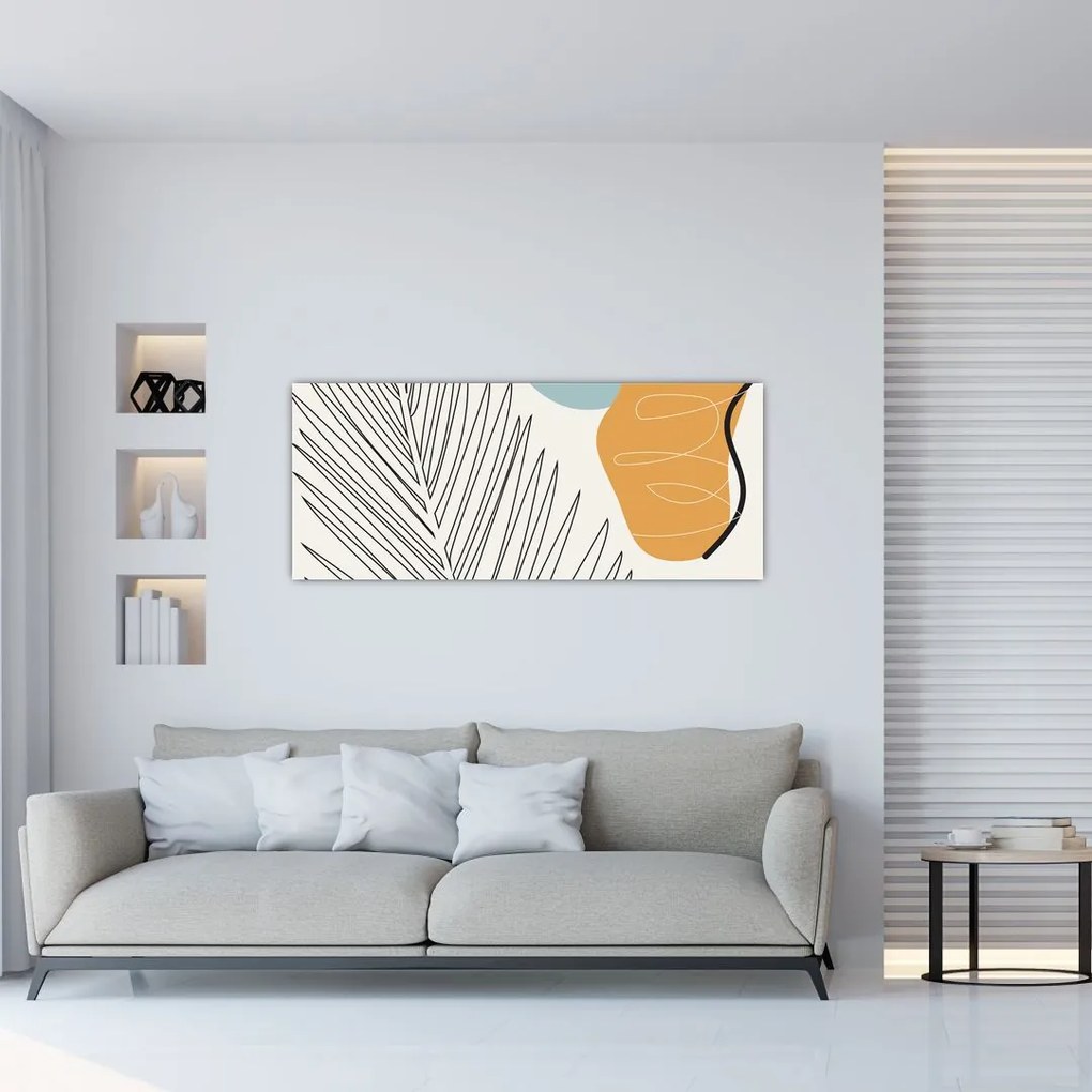 Tablou - Ilustrație de frunze (120x50 cm)