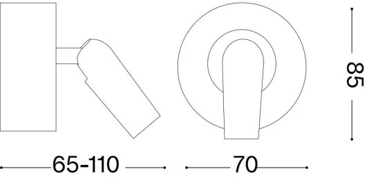 Spot LED de perete Ideal Lux BEAN LED/3W/230V CRI 90 crom lucios
