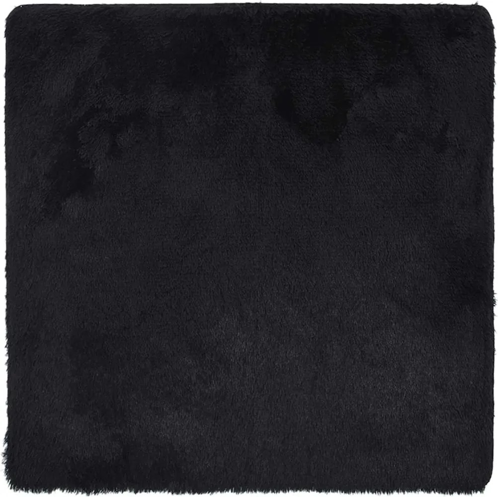 vidaXL Covor shaggy cu pom înalt, NAVARRA, negru, 160x160cm, poliester