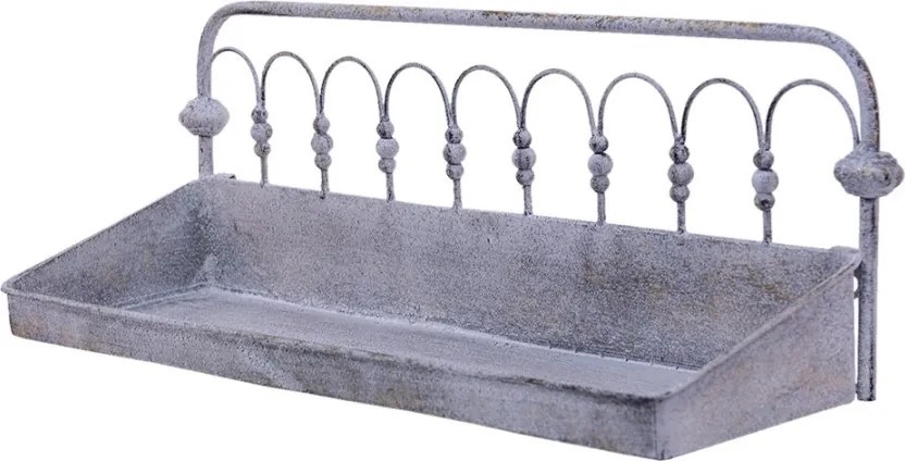 Raft de exterior, gri, din metal, Griselle