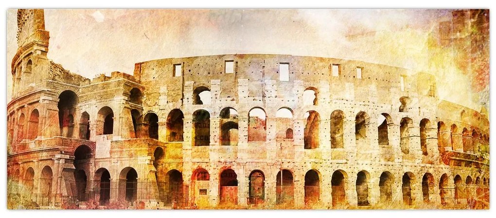 Tablou - Pictură digitală, Colosseum, Roma, Italia (120x50 cm)
