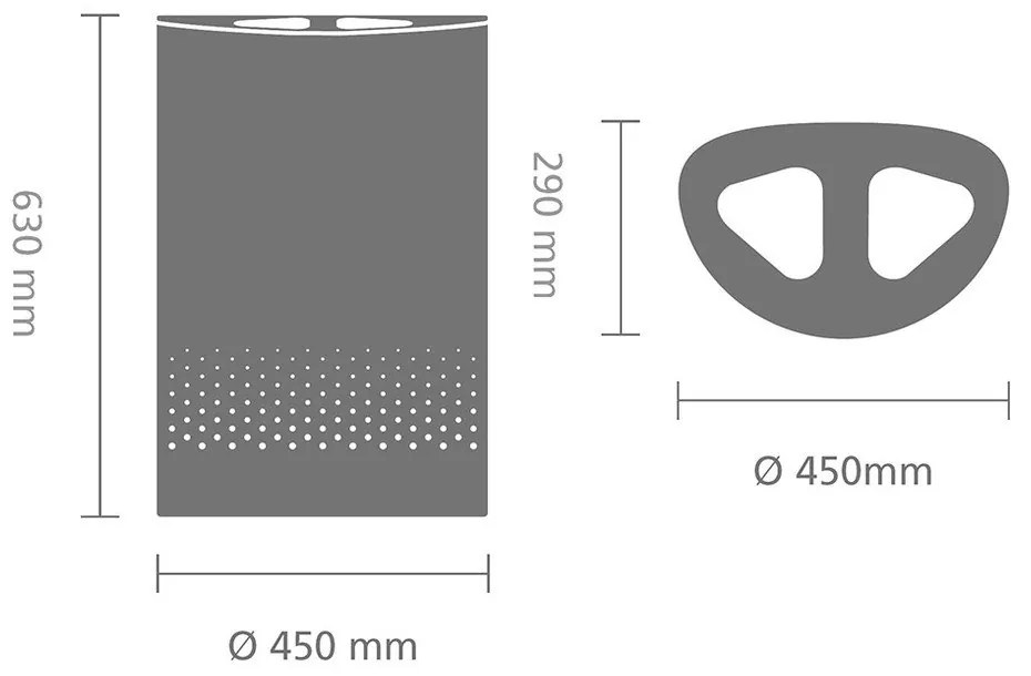 Coș de rufe alb din metal 55 l Selector – Brabantia