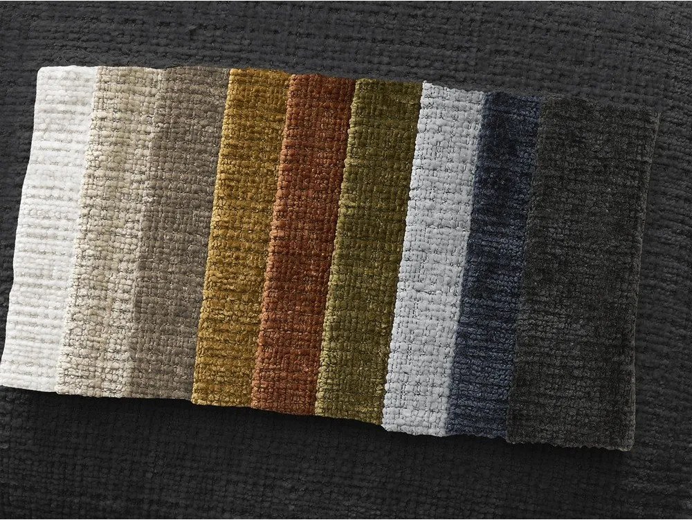 Taburet negru cu tapițerie din chenille Neil – Bobochic Paris