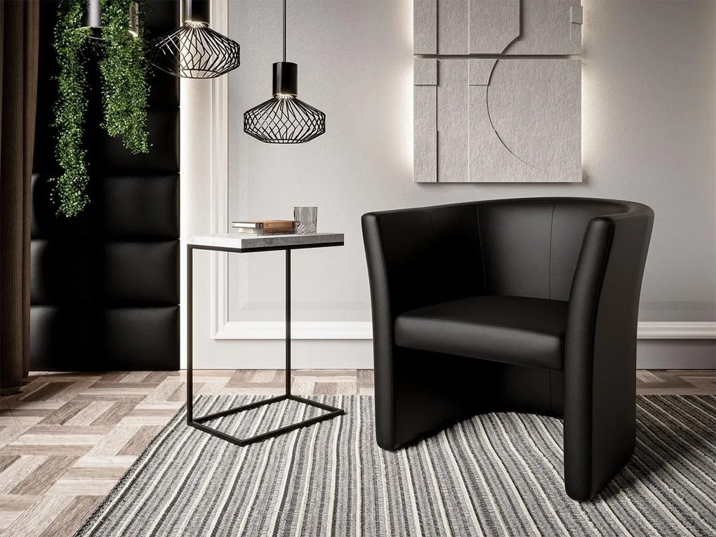 Fotoliu Nina (piele ecologică Dolaro 8 (Negru)). Promo -16%. 1059360