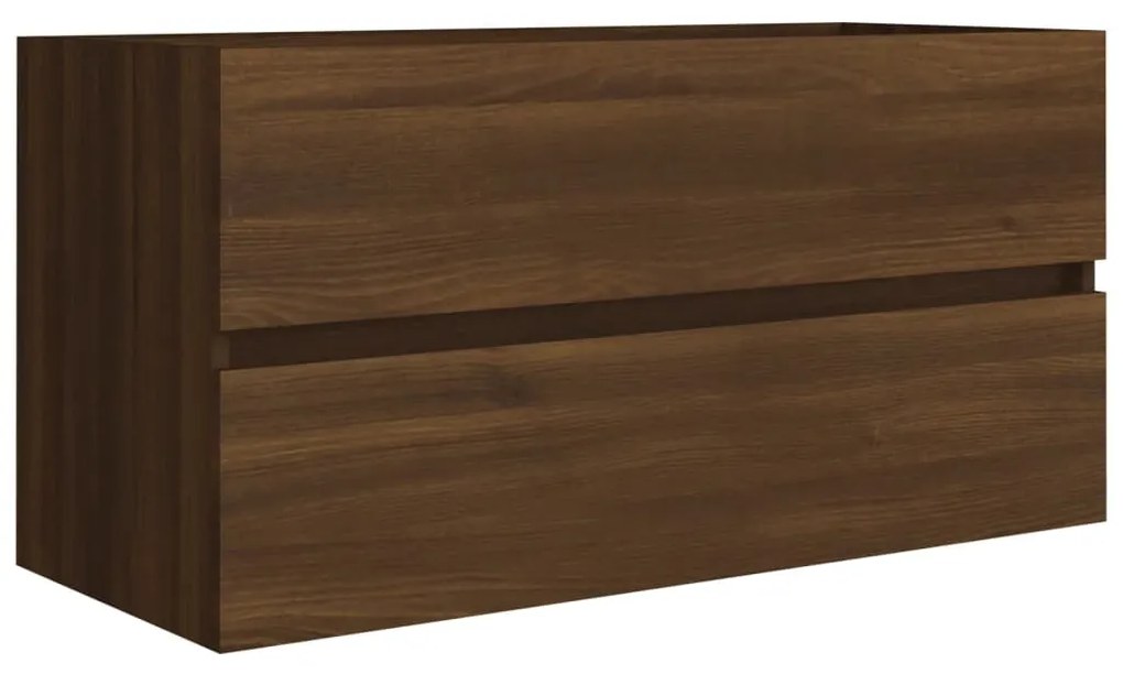 815656 vidaXL Dulap chiuvetă, stejar maro, 90x38,5x45 cm, lemn prelucrat