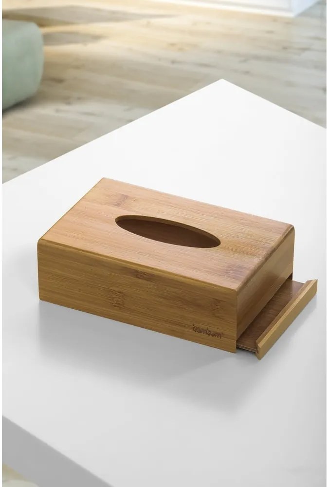 Cutie din bambus pentru șervețele Bambum Metta, 19 x 12,3 cm