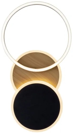 Plafonieră LED SEVENT LED/25,5W/230V negru/maro Leuchten Direkt 14116-78