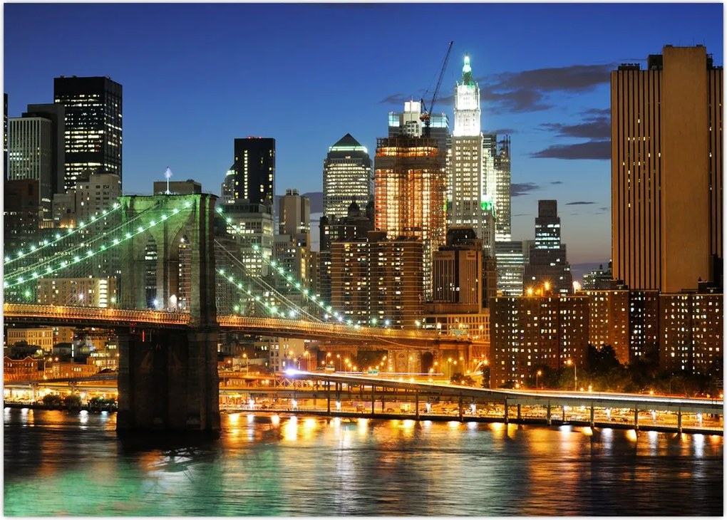 Tablou - Pod cu New York (70x50 cm)