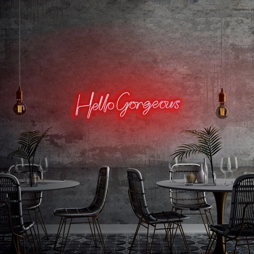 Aplica de Perete Neon Hello Gorgeous, 75 x 18 cm