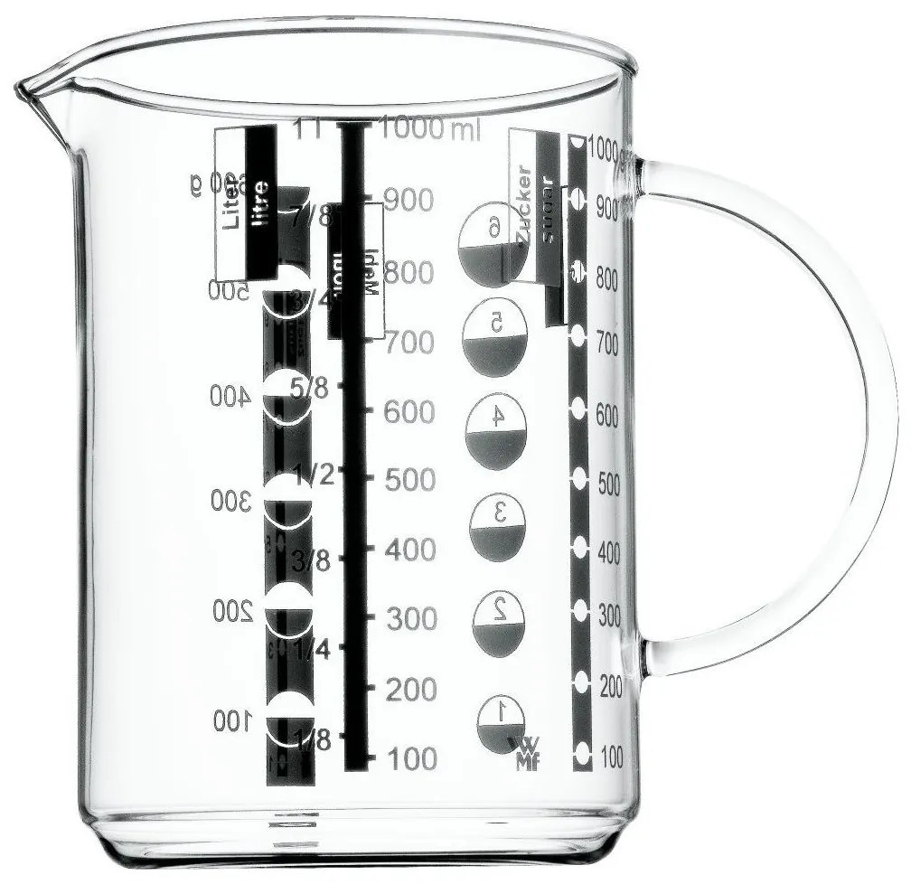 Cană gradată din sticlă WMF GOURMET 1l