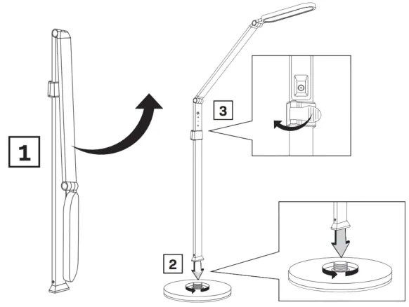 Lampadar LED tactil dimabil FERRARA LED/13W/230V 3000/4000/6500K