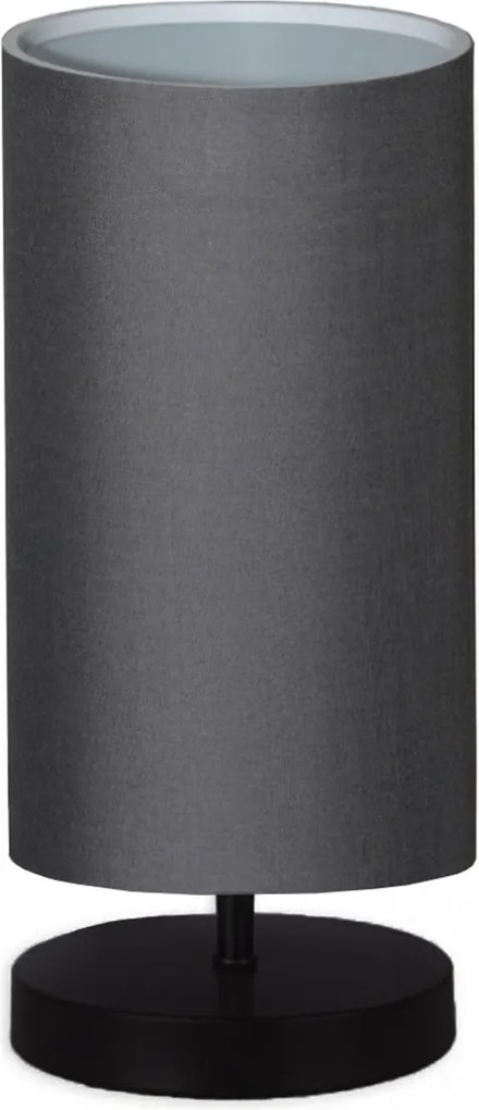 Veioza AYD-2897, gri antracit/negru, material textil/lemn, 15x30 cm
